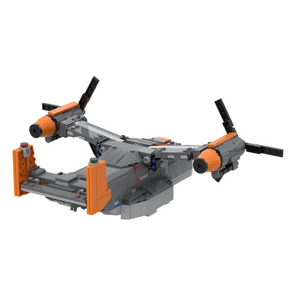 V-22 Tiltrotor Aircraft MOC Building Kit | Military Aircraft Model Set - 4