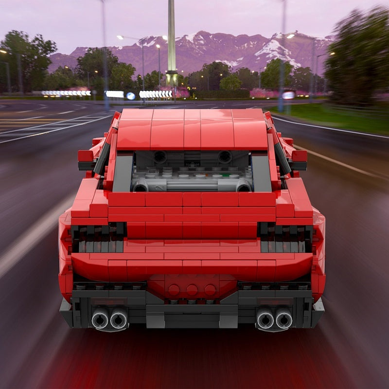V8 Muscle Car GT MOC Building Kit | Performance Vehicle Model - 4