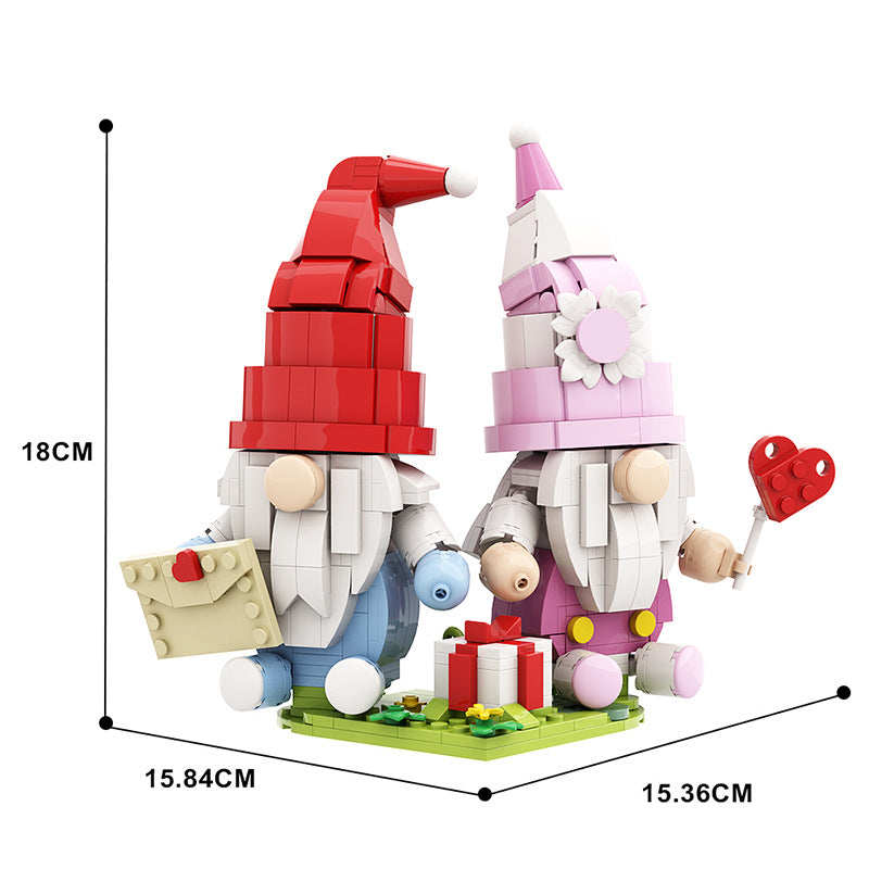 valentine's day faceless doll building set | lego compatible - 4