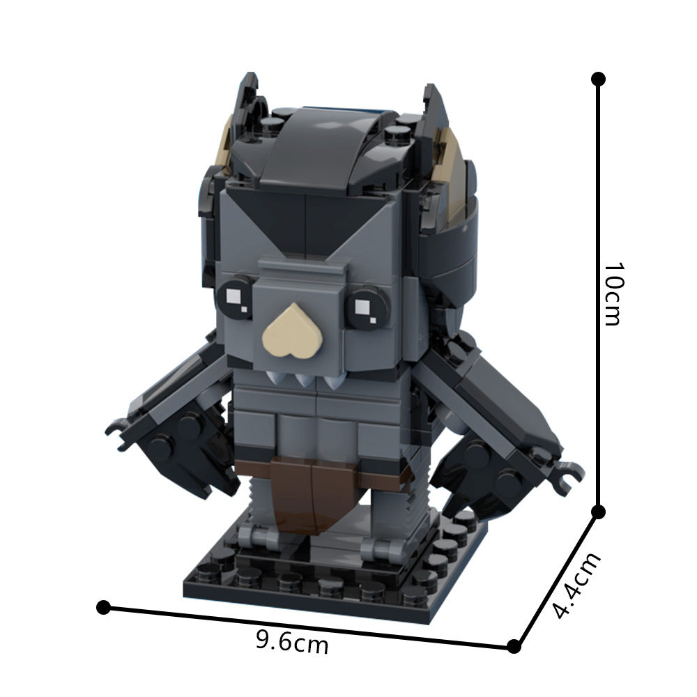 vampire bat brickheadz building kit | moc-233921 - 4