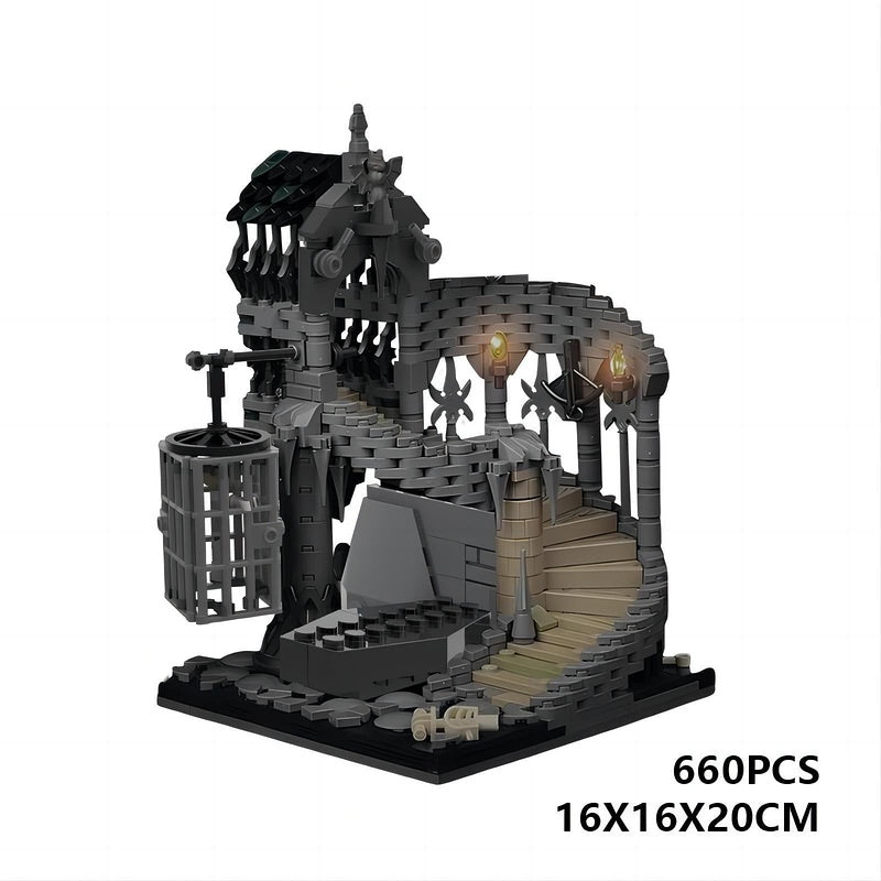 Vampire Dungeon MOC Building Kit | Haunted Fantasy Architecture Model - 5