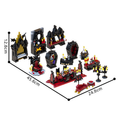 Vampire Furniture MOC Building Kit | Halloween Gothic Interior Decor - 5