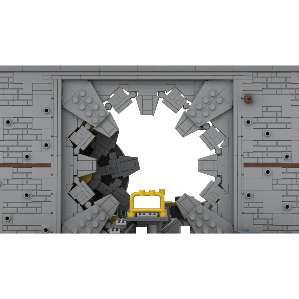 vault-tec vault door building set | fallout diorama | moc-201437 - 6