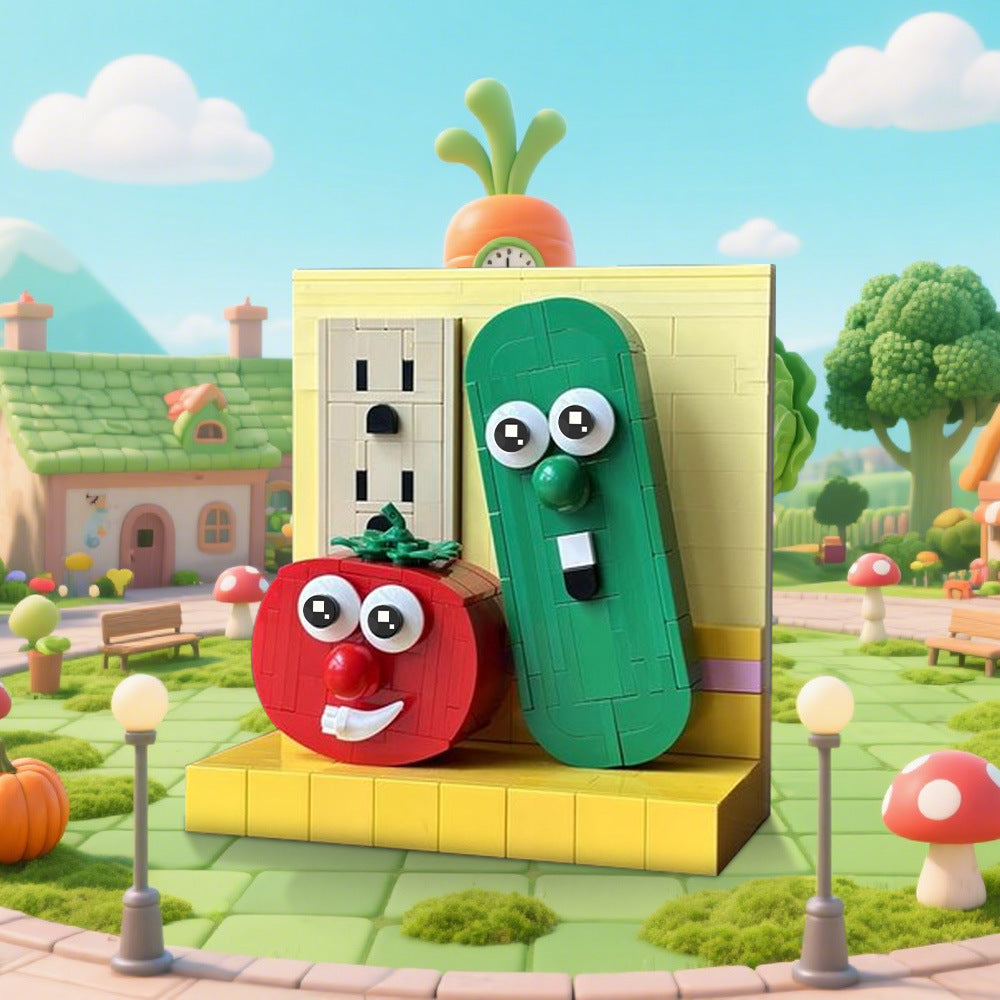 veggietales bob & larry building set | moc-222266 - 3