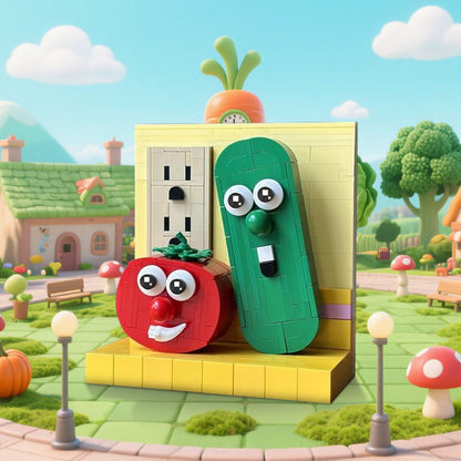 veggietales bob & larry building set | moc-222266 - 3
