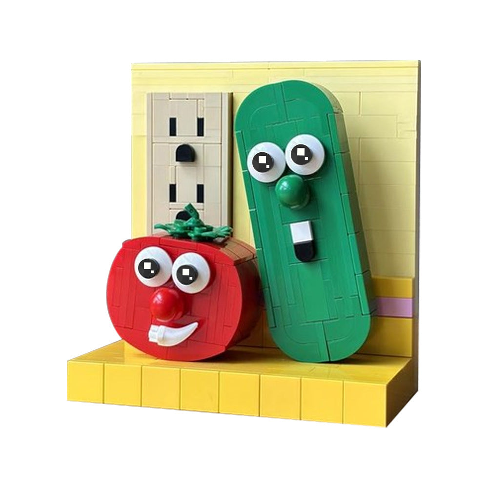 veggietales bob & larry building set | moc-222266 - 5