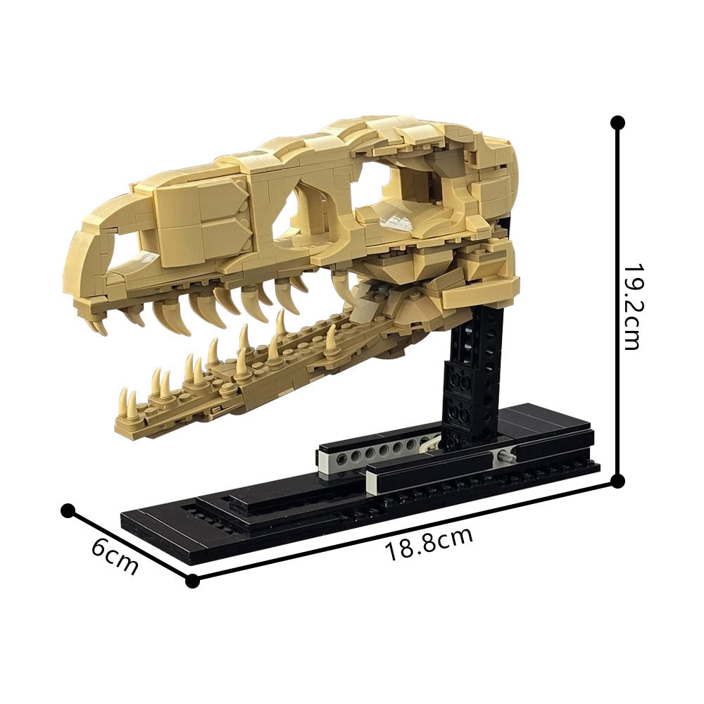 velociraptor fossil skull building kit | moc-233703 - 4