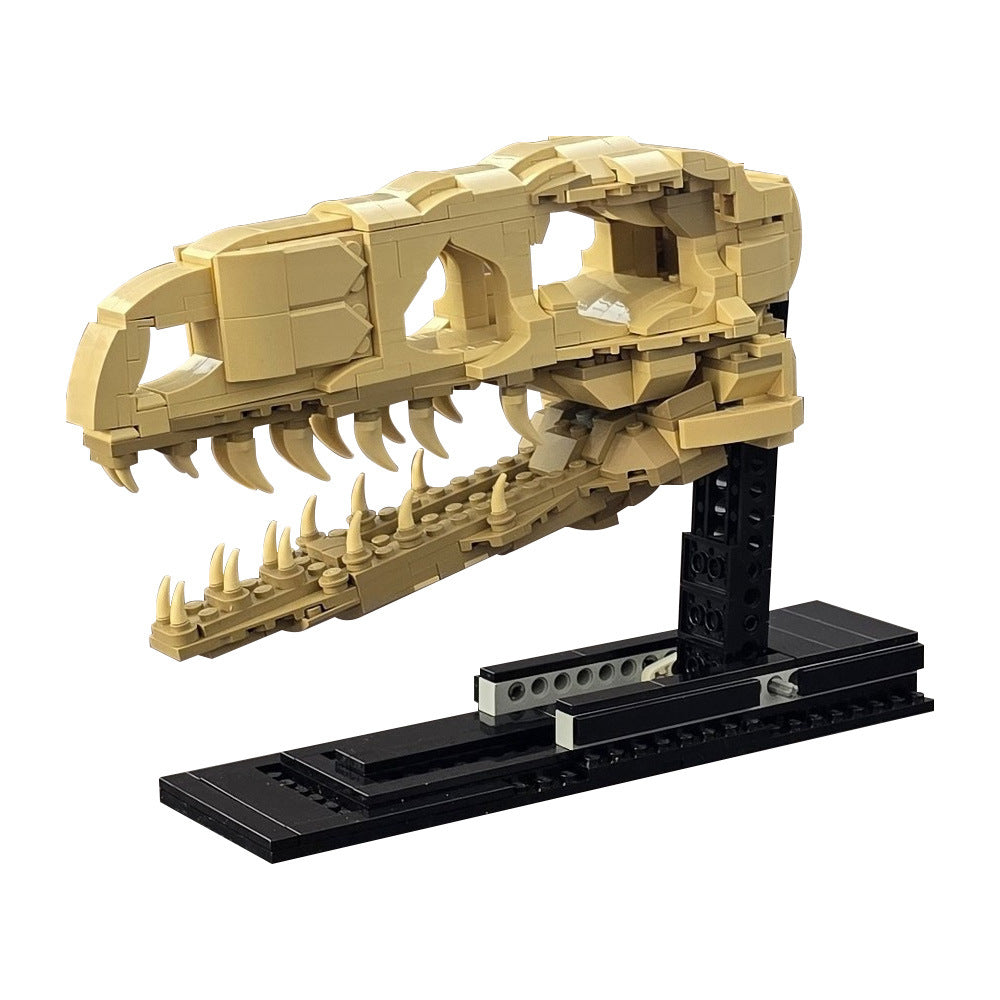 velociraptor fossil skull building kit | moc-233703 - 5