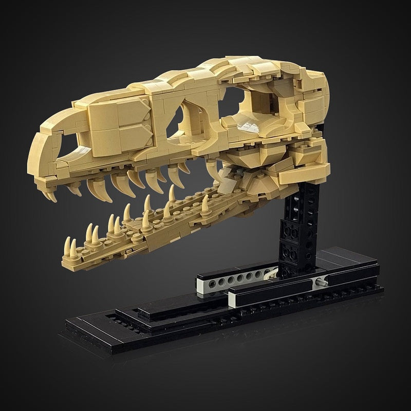 Velociraptor Fossil Skull MOC Building Kit | Dinosaur Display Model - 3