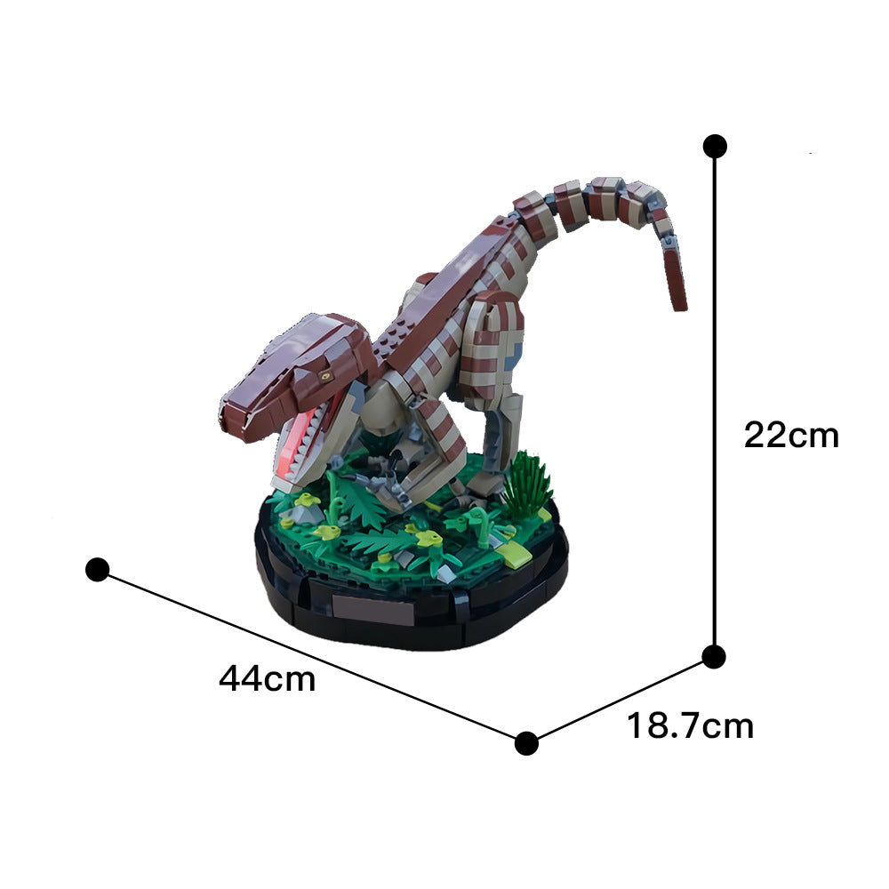 velociraptor statue building set | moc-175051 - 4