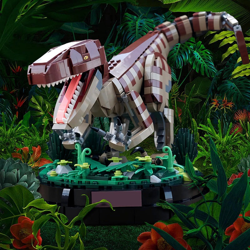 Velociraptor Statue MOC Building Kit | Prehistoric Dinosaur Display Model - 2