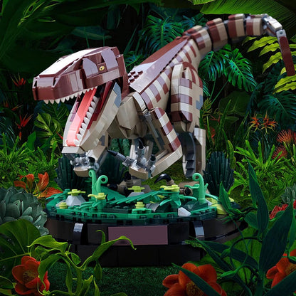 Velociraptor Statue MOC Building Kit | Prehistoric Dinosaur Display Model - 2