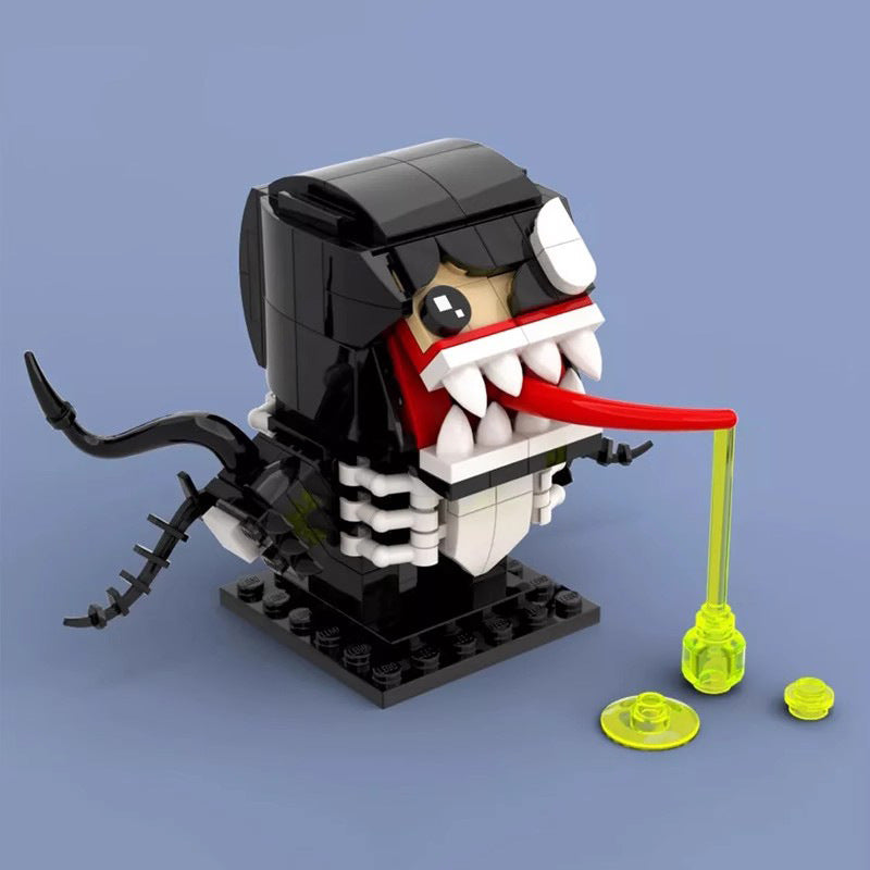 venom brickheadz building set | lego-compatible superhero moc - 3