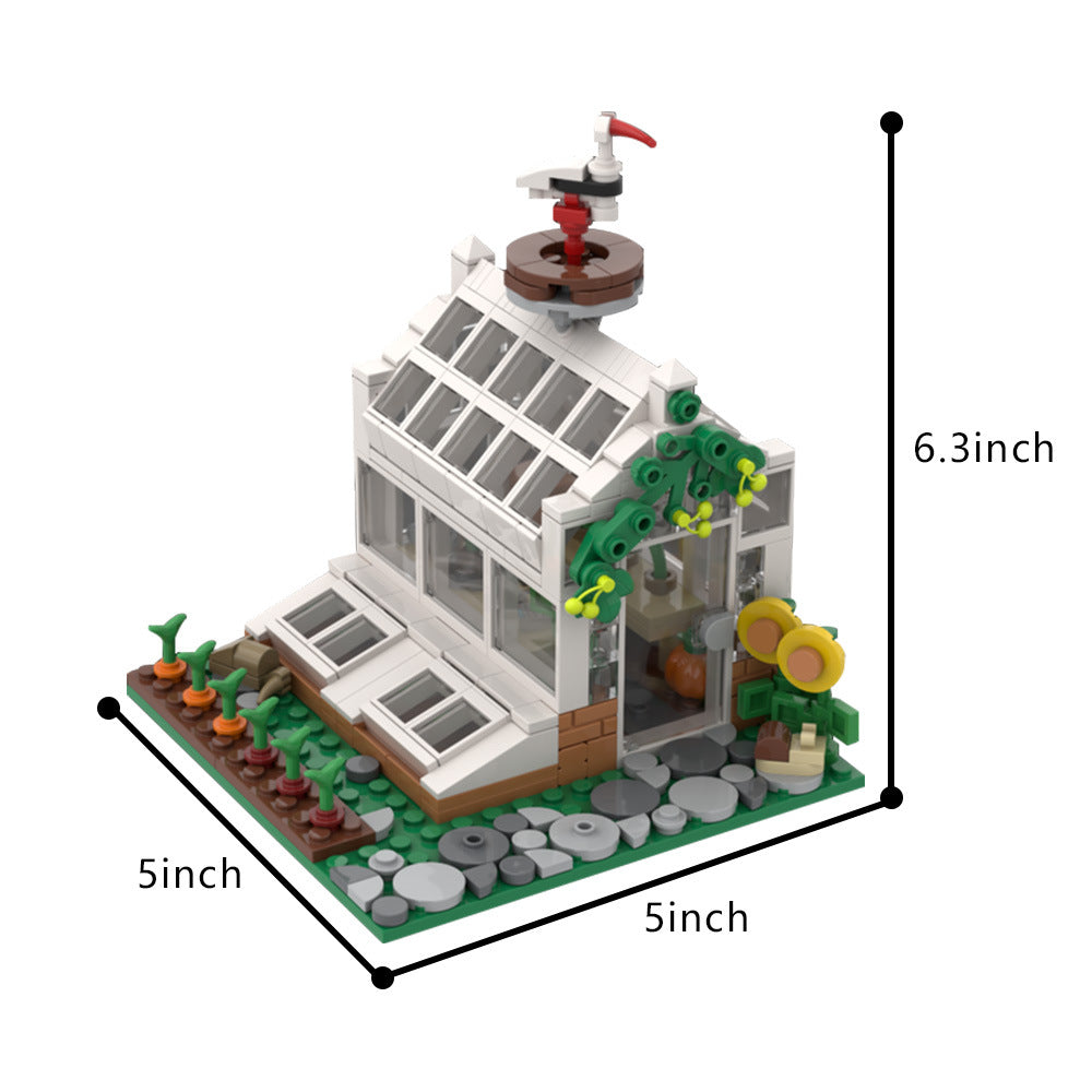 victorian greenhouse building set | moc-194436 - 4