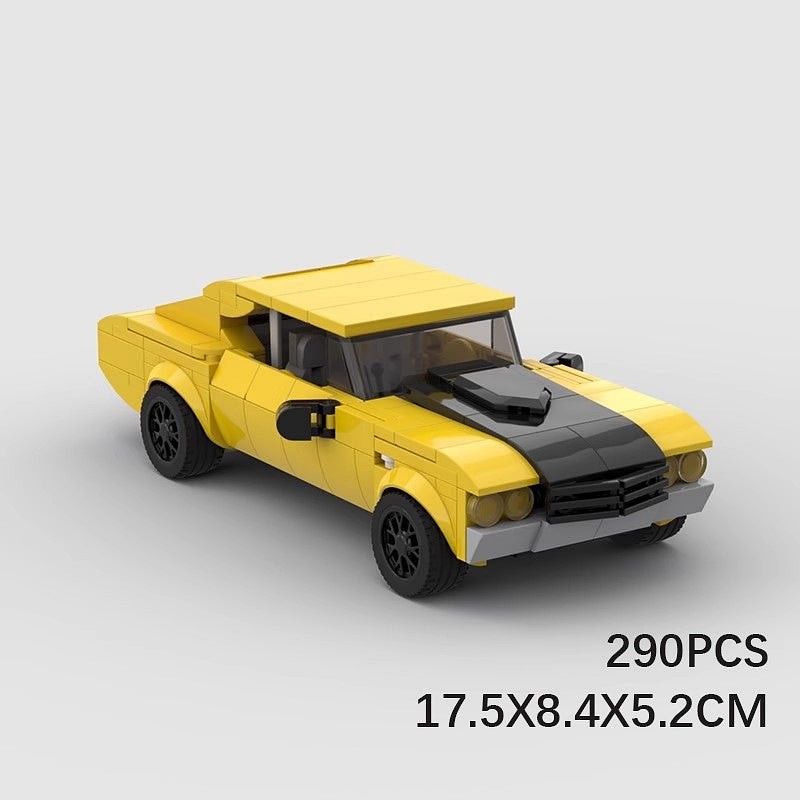 Vigilante Investigator Muscle Car MOC Building Kit | Street Vehicle Model - 7