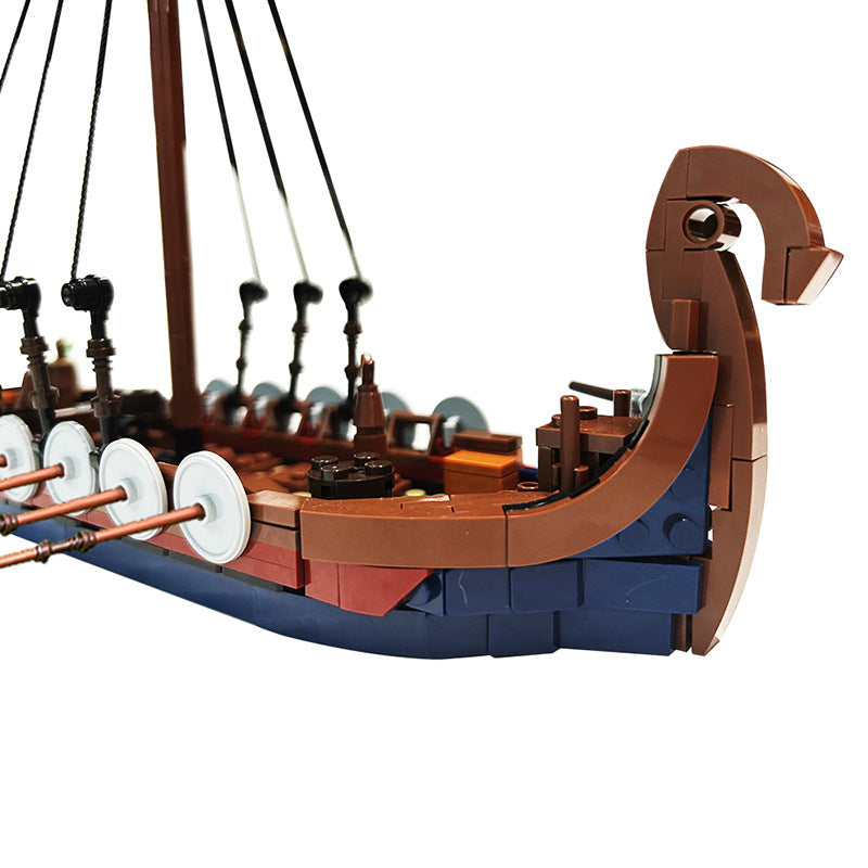 Viking Longship Building Kit | LEGO-Compatible MOC - 3