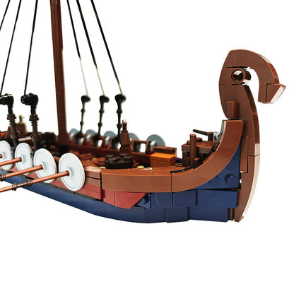 Viking Longship Building Kit | LEGO-Compatible MOC - 3