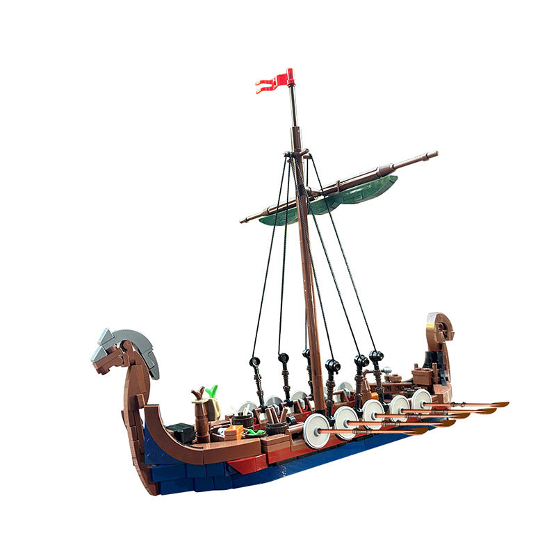 viking longship building set | moc-58275 - 5