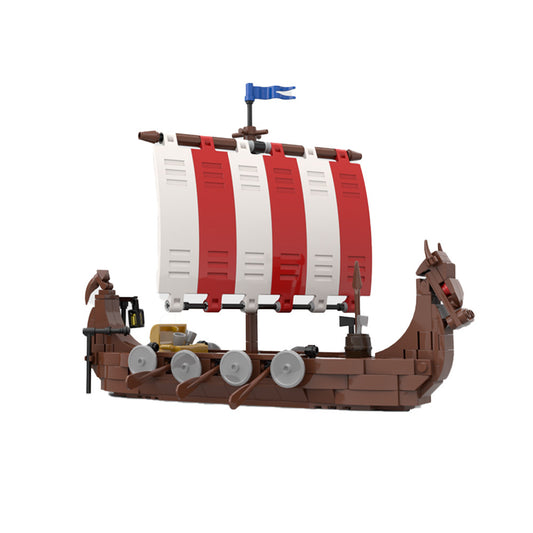 viking longship building set | moc-98225 - 1