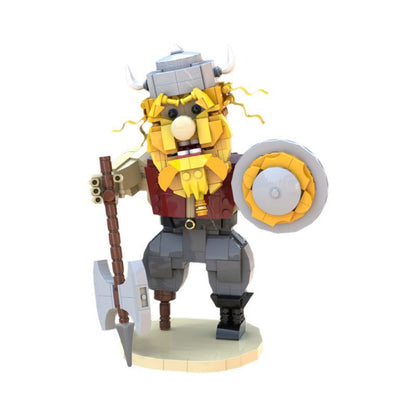 Viking Man Building Kit | LEGO-Compatible MOC - 1