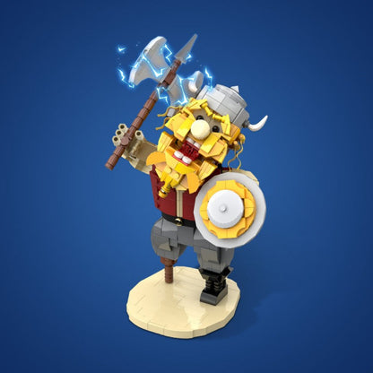 Viking Man Building Kit | LEGO-Compatible MOC - 2