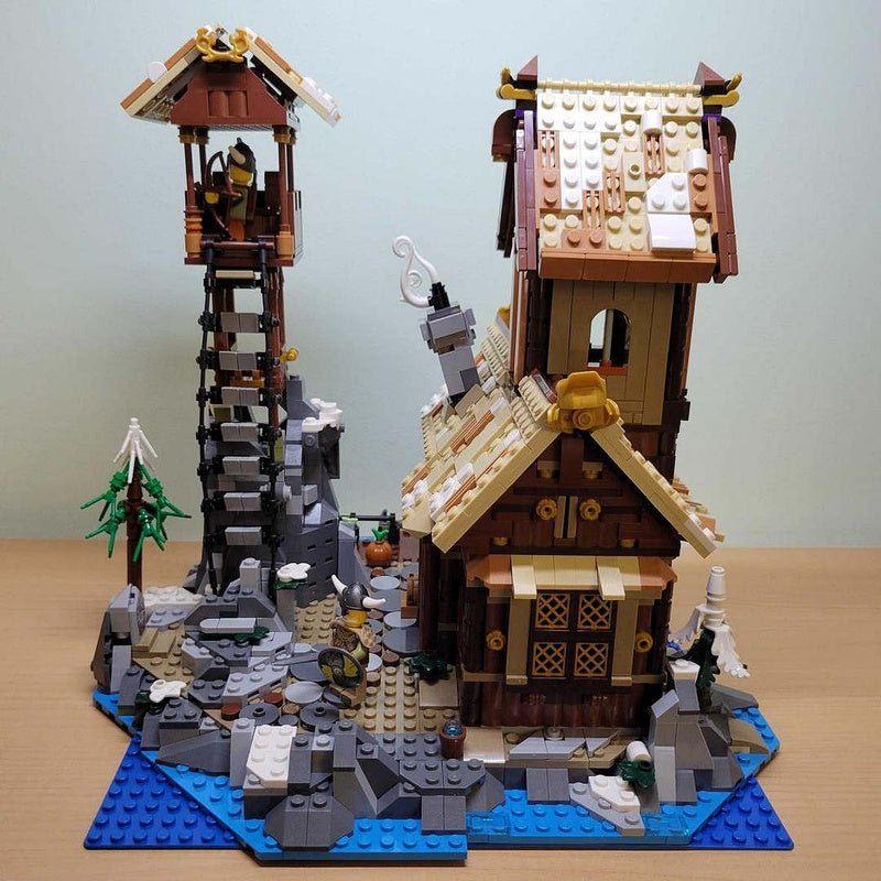 Viking Port House MOC Coastal Watchtower Building Kit - 4
