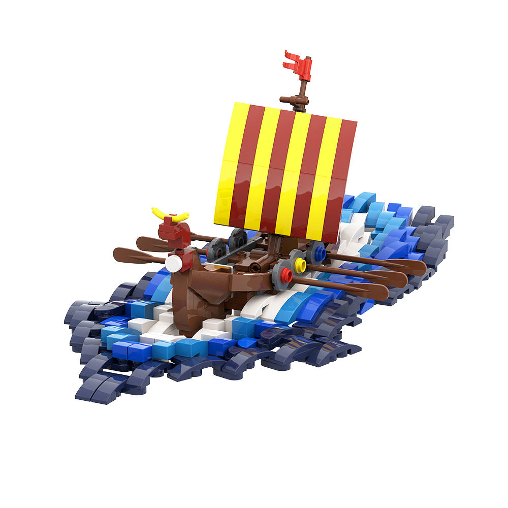 viking surf boat building set | lego compatible - 2