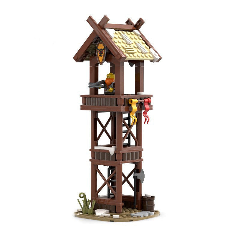 Viking Tower MOC Building Kit | Medieval Watchtower Architecture Model - 3