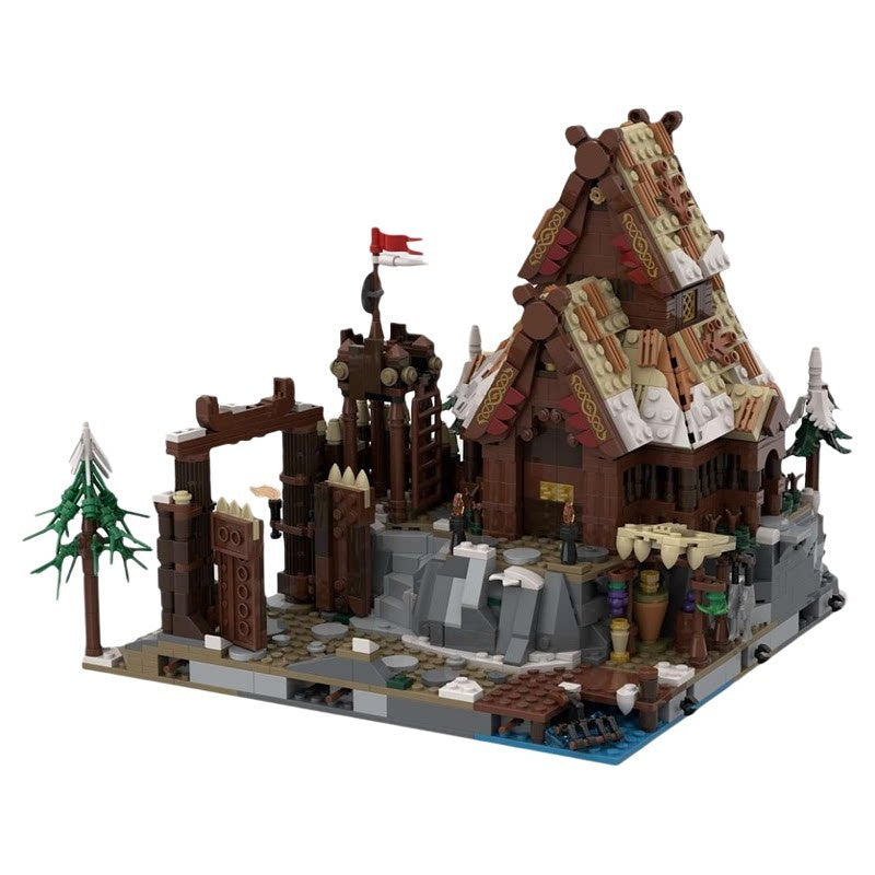 Viking Village Expansion Longhouse MOC Building Kit - 1