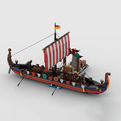 Viking Village Harbour Extension & Harbour Ship Building Kit | LEGO-Compatible MOC - 3