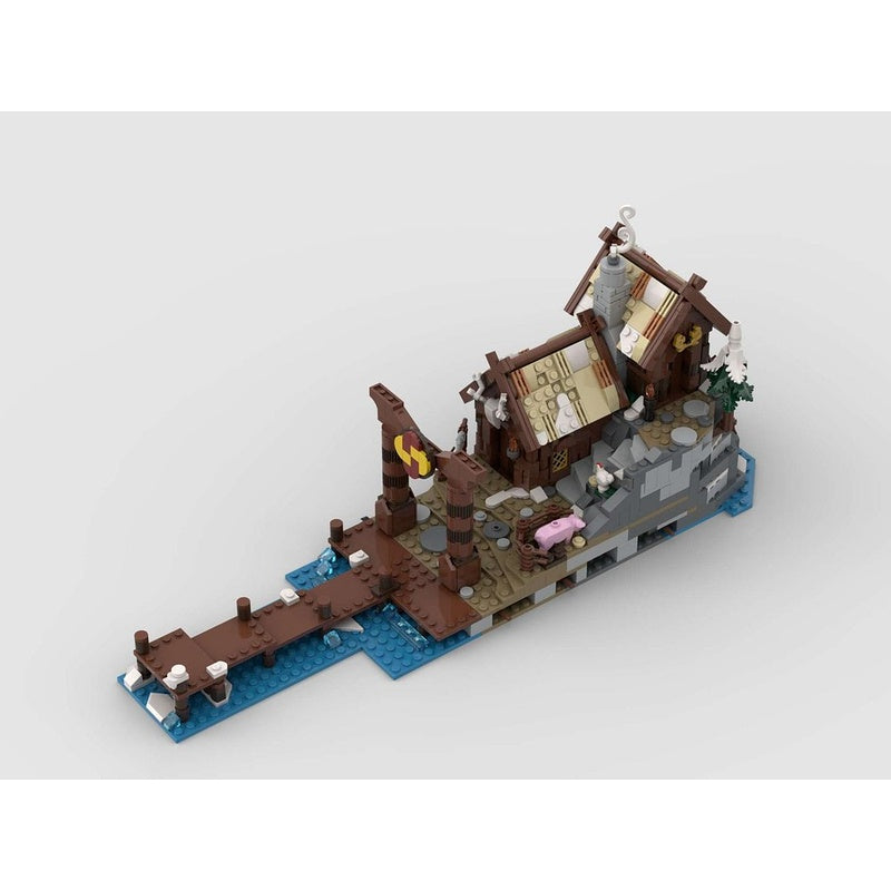 Viking Village Seaside Dock Expansion MOC Building Kit - 1