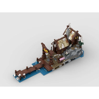 Viking Village Seaside Dock Expansion MOC Building Kit - 1