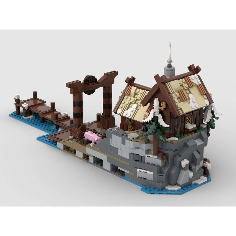 Viking Village Seaside Dock Expansion MOC Building Kit - 4