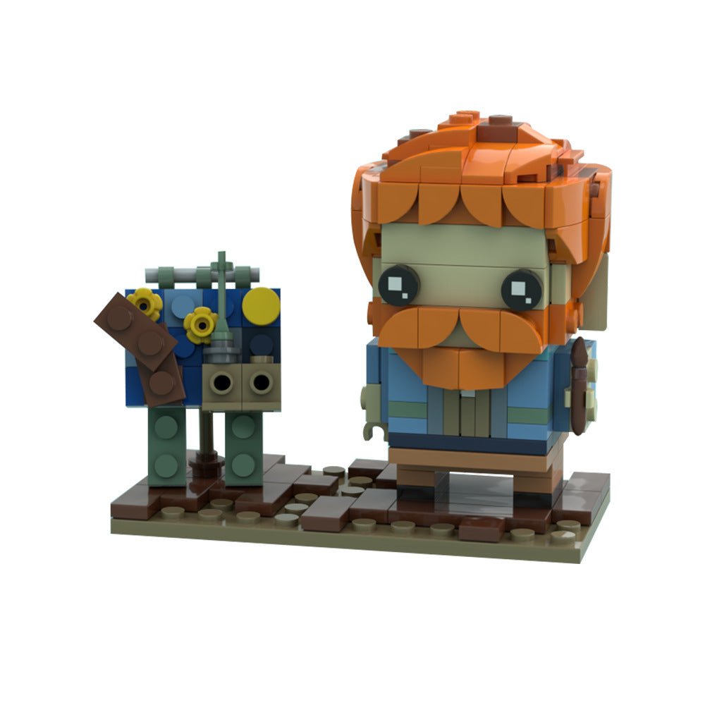 vincent van gogh brickheadz building set | moc-74161 - 2