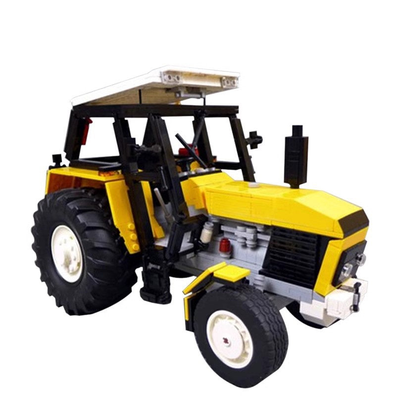 Vintage 1980s European Farm Tractor Building Kit | LEGO-Compatible MOC - 1