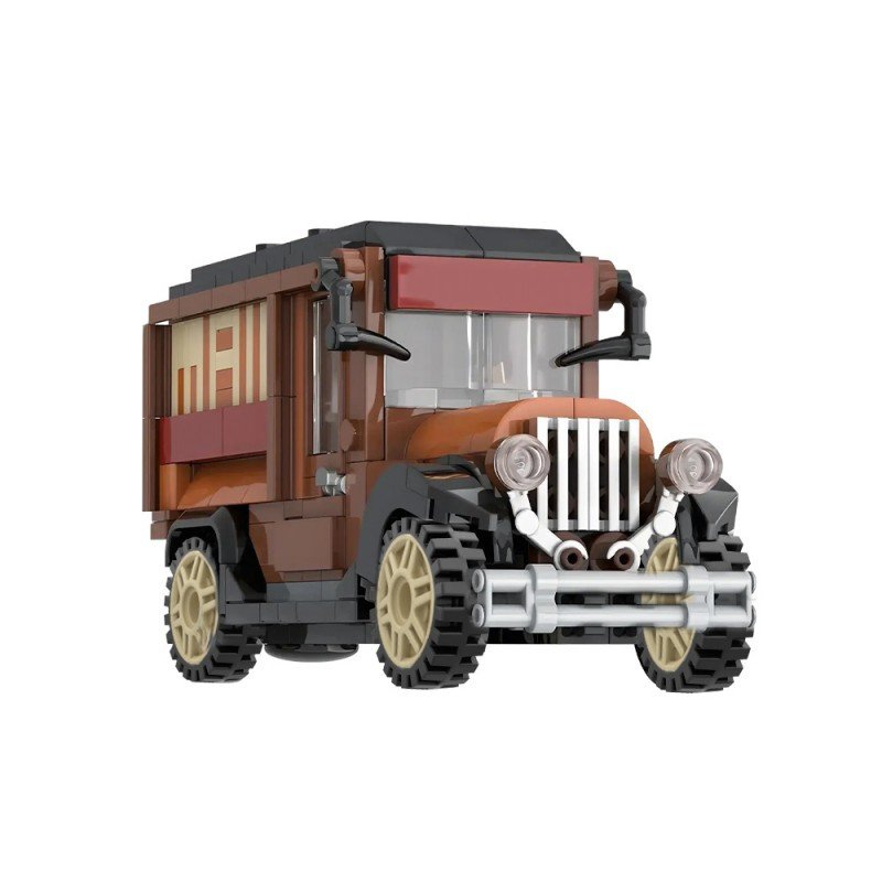 Vintage City Postal Mail Delivery Truck MOC Building Set | 6-Stud Utility Vehicle - 3