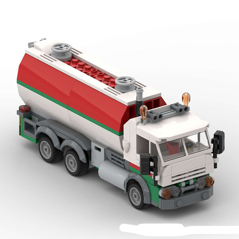 Vintage Energy Tanker Truck Building Kit | LEGO-Compatible MOC - 5