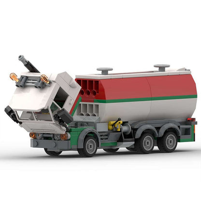 Vintage Energy Tanker Truck MOC Building Kit | Fuel Transport Vehicle - 1