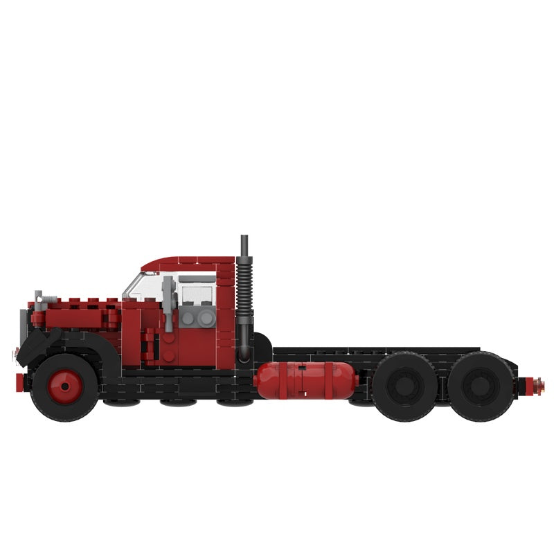 Vintage Heavy-Duty Semi Truck Tractor MOC Building Kit - 2