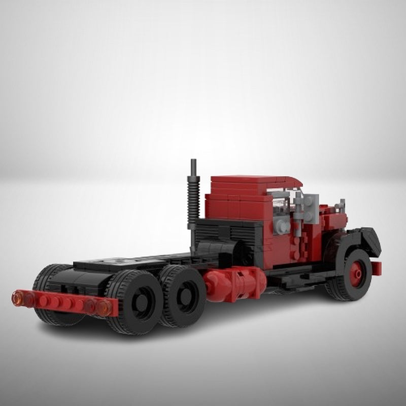 Vintage Heavy-Duty Semi Truck Tractor MOC Building Kit - 3