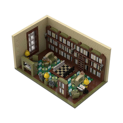 vintage library building set | moc-129589 - 5