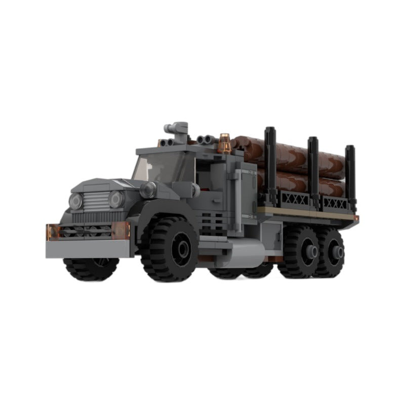 Vintage Logging Truck Building Kit | LEGO-Compatible MOC - 4