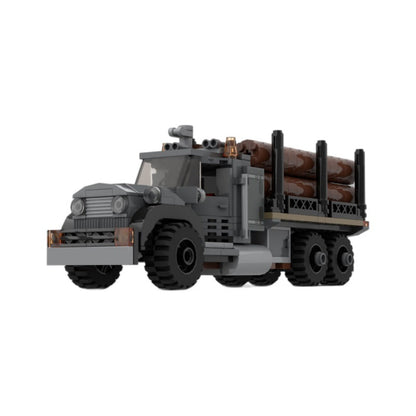 Vintage Logging Truck Building Kit | LEGO-Compatible MOC - 4