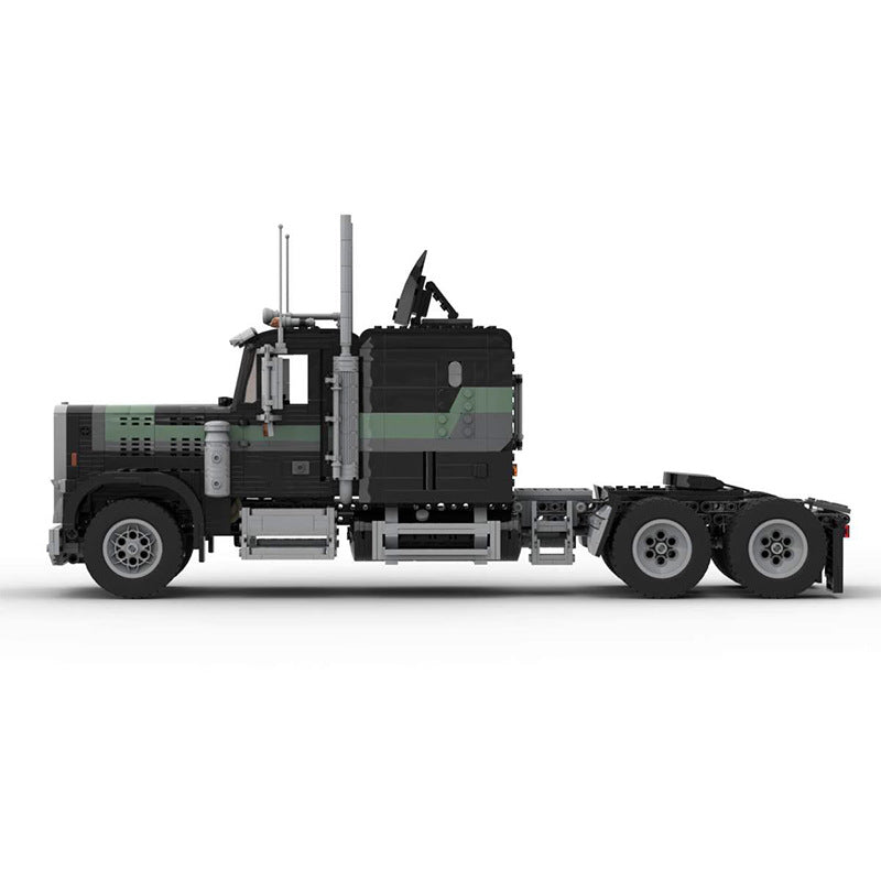 Vintage Long-Nose Heavy Duty Truck Building Kit | LEGO-Compatible MOC - 2