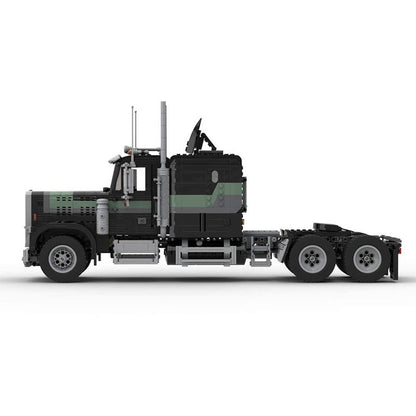 Vintage Long-Nose Heavy Duty Truck Building Kit | LEGO-Compatible MOC - 2
