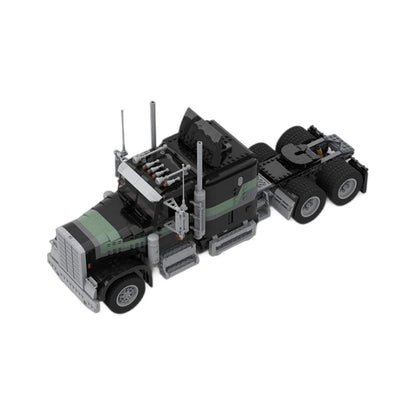 Vintage Long-Nose Heavy Duty Truck Building Kit | LEGO-Compatible MOC - 4