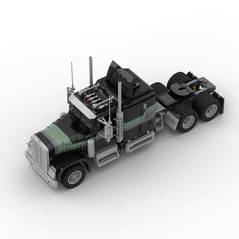 Vintage Long-Nose Heavy Duty Truck Building Kit | LEGO-Compatible MOC - 5
