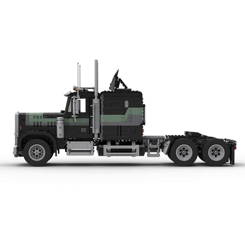 Vintage Long-Nose Heavy Truck MOC Building Kit | Classic Vehicle Model - 2