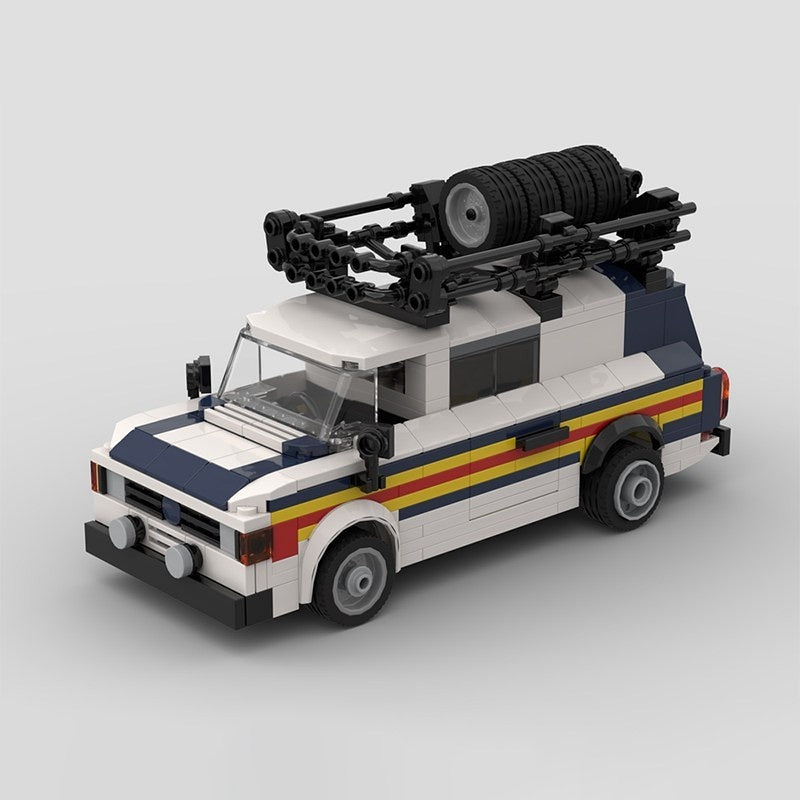 Vintage MKII Rally Support Van Building Kit | LEGO-Compatible MOC - 1