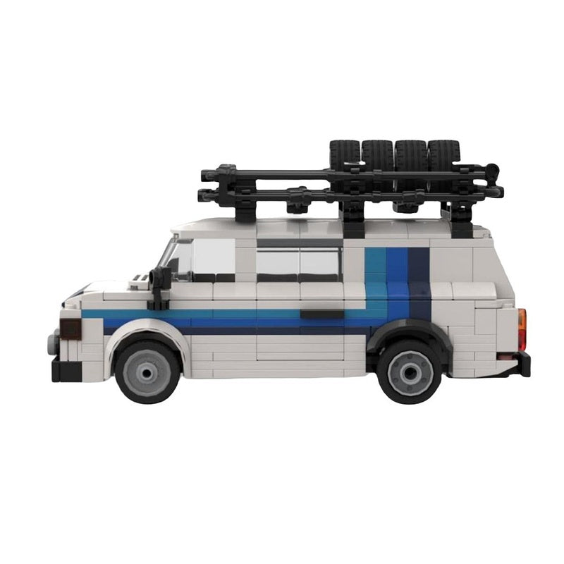 Vintage MKII Rally Support Van Building Kit | LEGO-Compatible MOC - 5